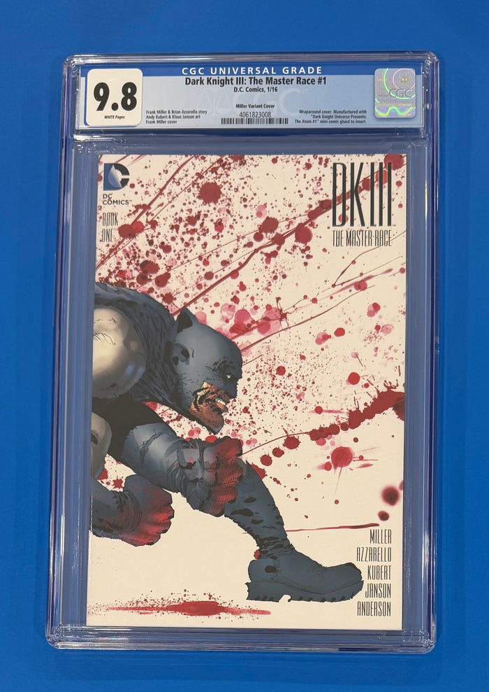 Dark Knight DK III The Master Race #1 Frank Miller Variant CGC 9.8 DC 1:100