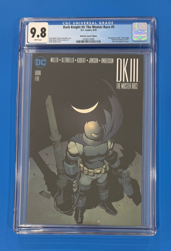Dark Knight DK III The Master Race #5 Greg Capullo Variant CGC 9.8 DC