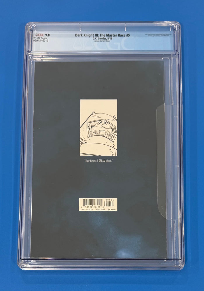 Dark Knight DK III The Master Race #5 Klaus Janson Variant CGC 9.8 DC 1:25