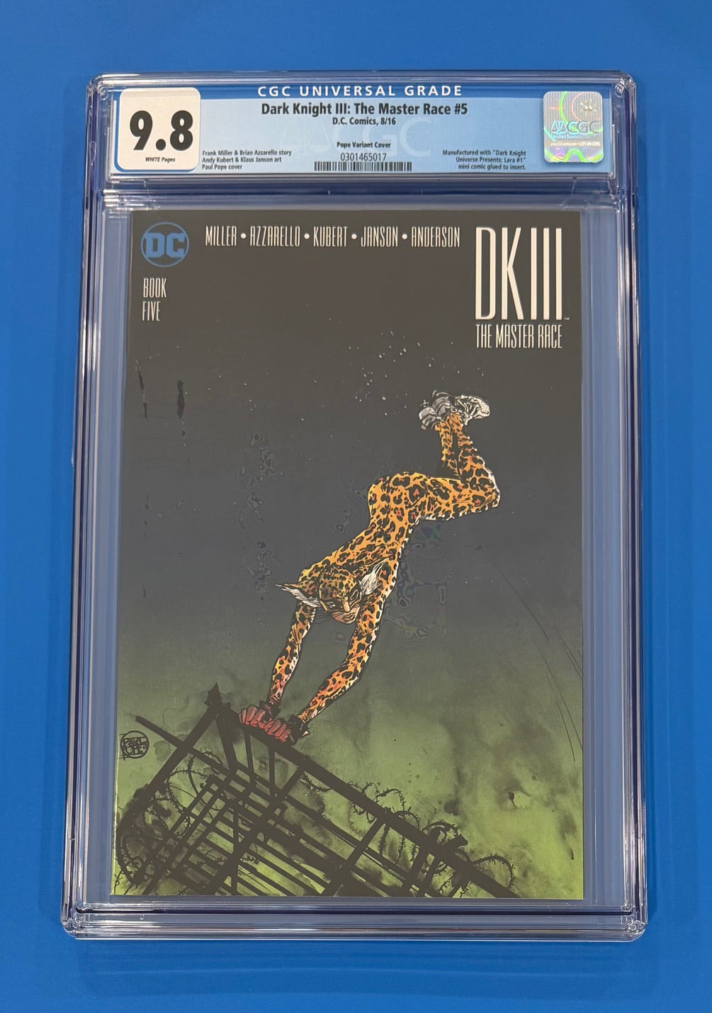 Dark Knight DK III The Master Race #5 Paul Pope Variant CGC 9.8 1:50