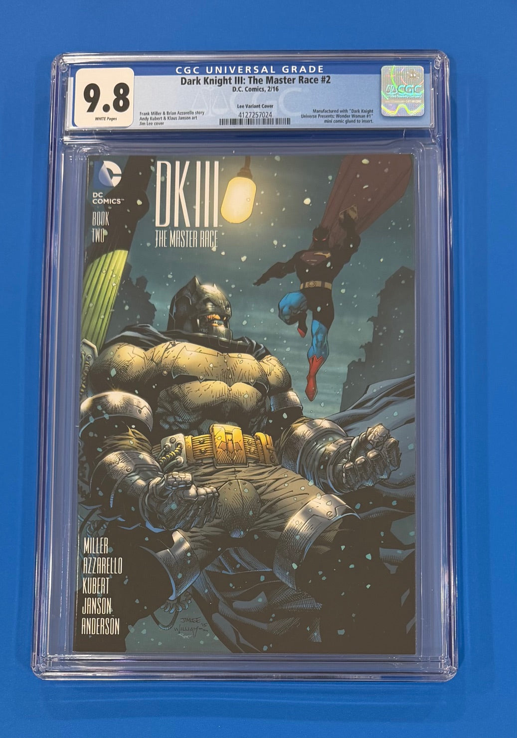 Dark Knight DK III The Master Race #2 Jim Lee Variant CGC 9.8 DC 1:500