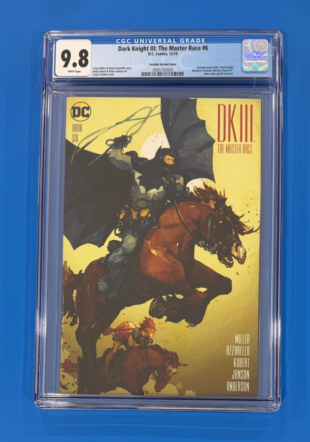 Dark Knight DK III The Master Race #6 Greg Tocchini Variant CGC 9.8 DC 1:50