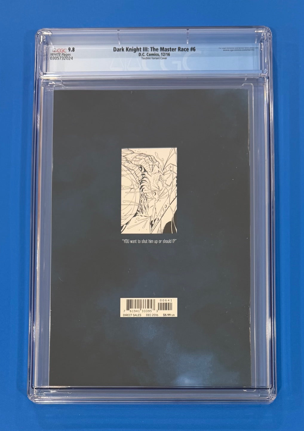 Dark Knight DK III The Master Race #6 Greg Tocchini Variant CGC 9.8 DC 1:50