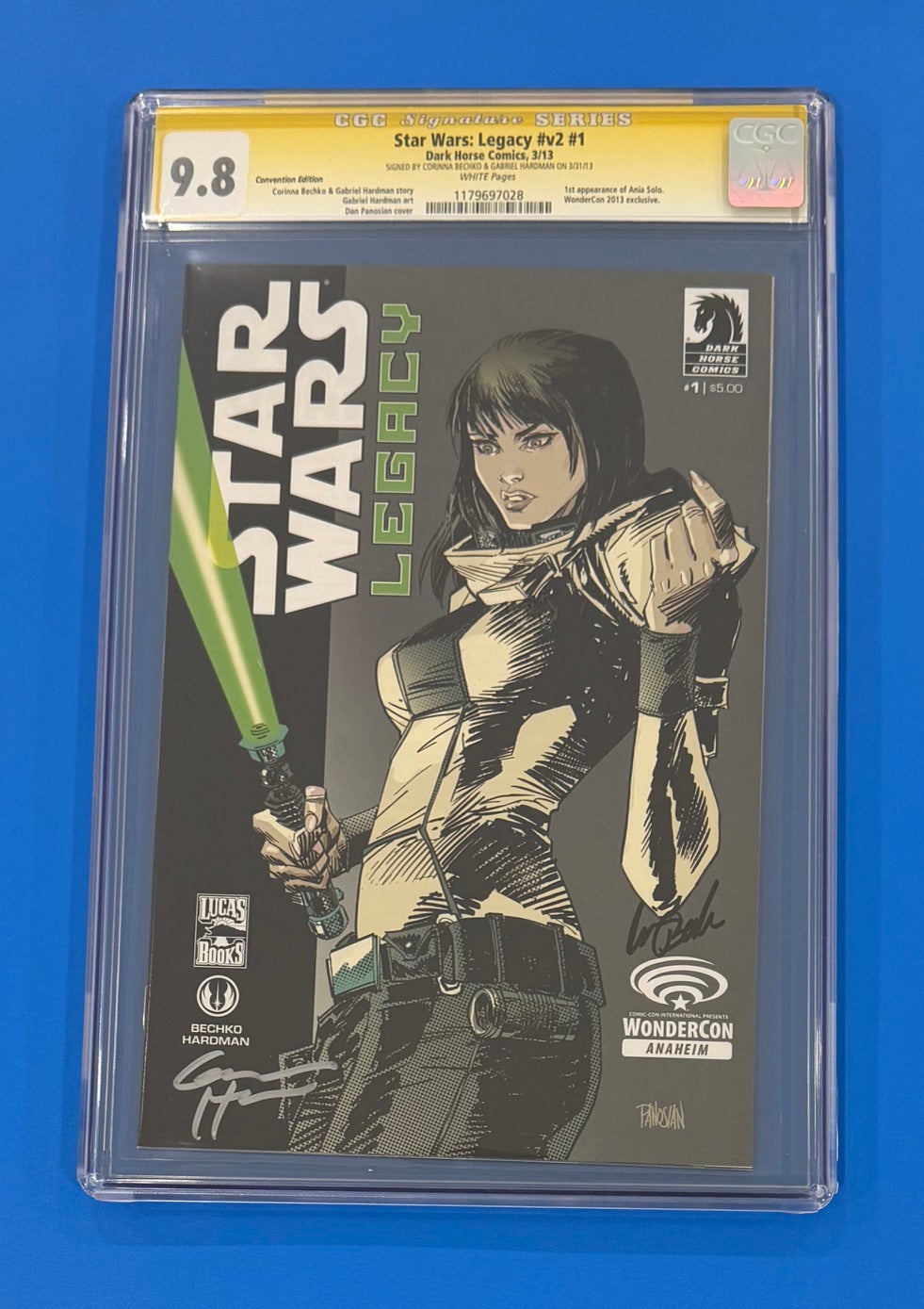 Star Wars Legacy #V2 #1 Exclusive CGC 9.8 2x Signature Series Bechko & Hardman