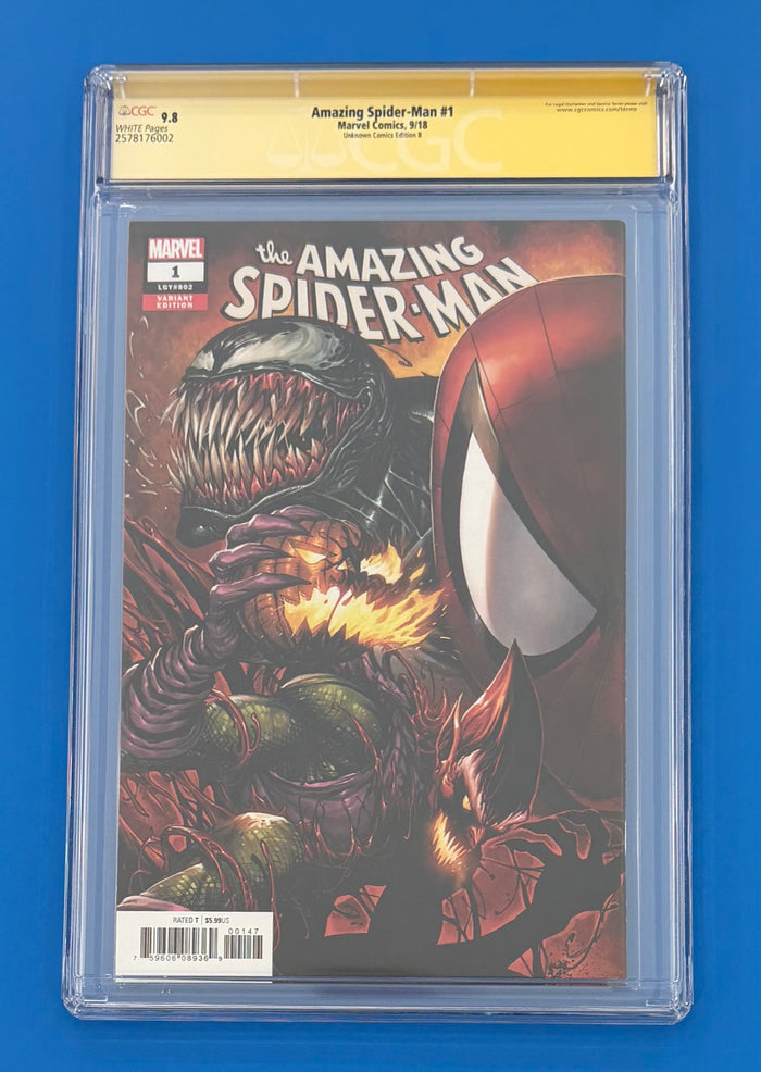 Amazing Spider-Man #1 Tyler Kirkham CGC Signed 9.8 Virgin Connecting Cover