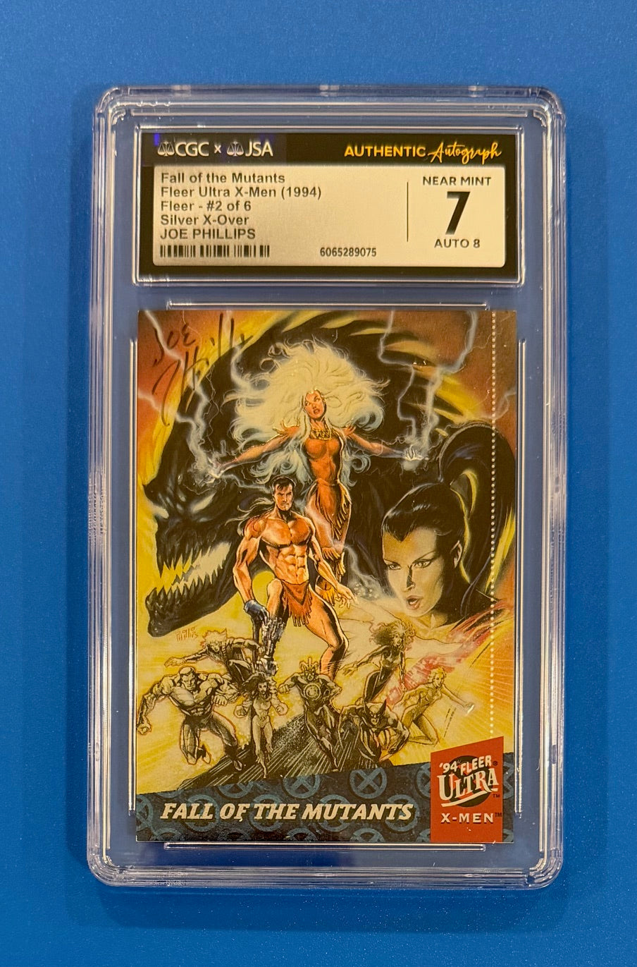 1994 Fleer Ultra X-Men Silver X-Overs #2 of 6 Chase Card CGC 7.0 Signed