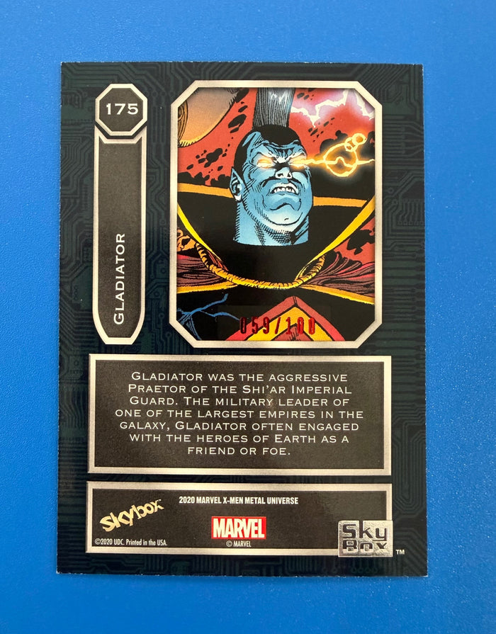 2021 Marvel X-Men Metal Universe Gladiator #175 High Series Red PMG 59/100