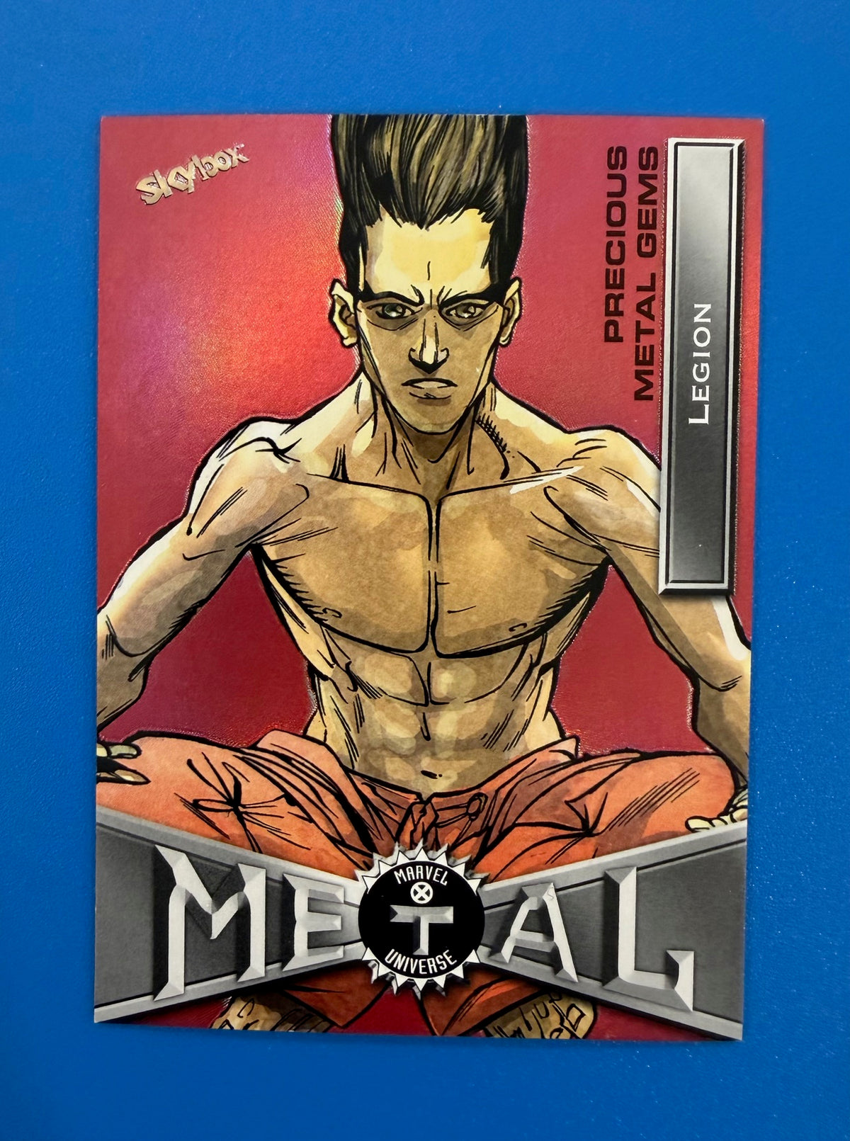 2021 Marvel X-Men Metal Universe Legion #42 Red PMG 53/100