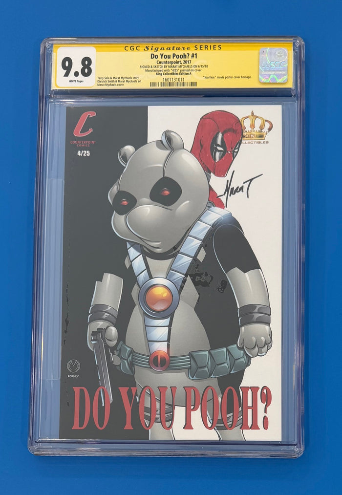 Do you Pooh? #1 CGC Signature Sketch 9.8 Scarface Poster Deadpool Homage 4/25 DYP Counterpoint