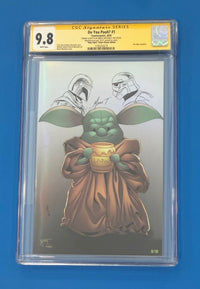 Do you Pooh? #1 CGC Signature Sketch 9.8 Mandalorian Star Wars Poohdalorian Virign Chrome Foil DYP