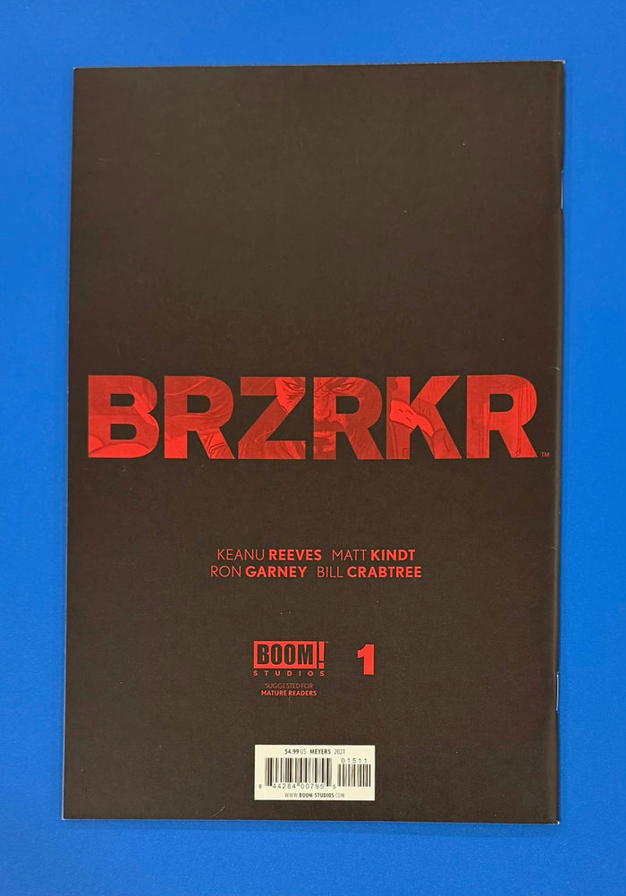BRZRKR #1 Jonboy Meyers Virgin Variant 1:1000 Cover Signed by Keanu Reeves NM