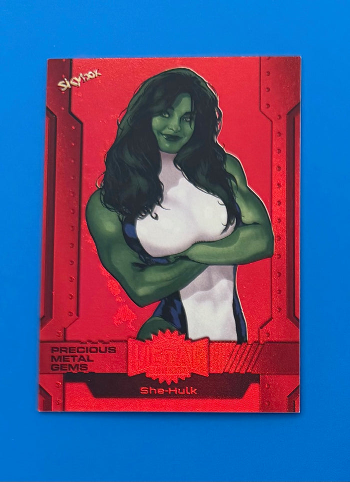 2024 Skybox Marvel Metal Avengers #177 She-Hulk Red PMG 39/100