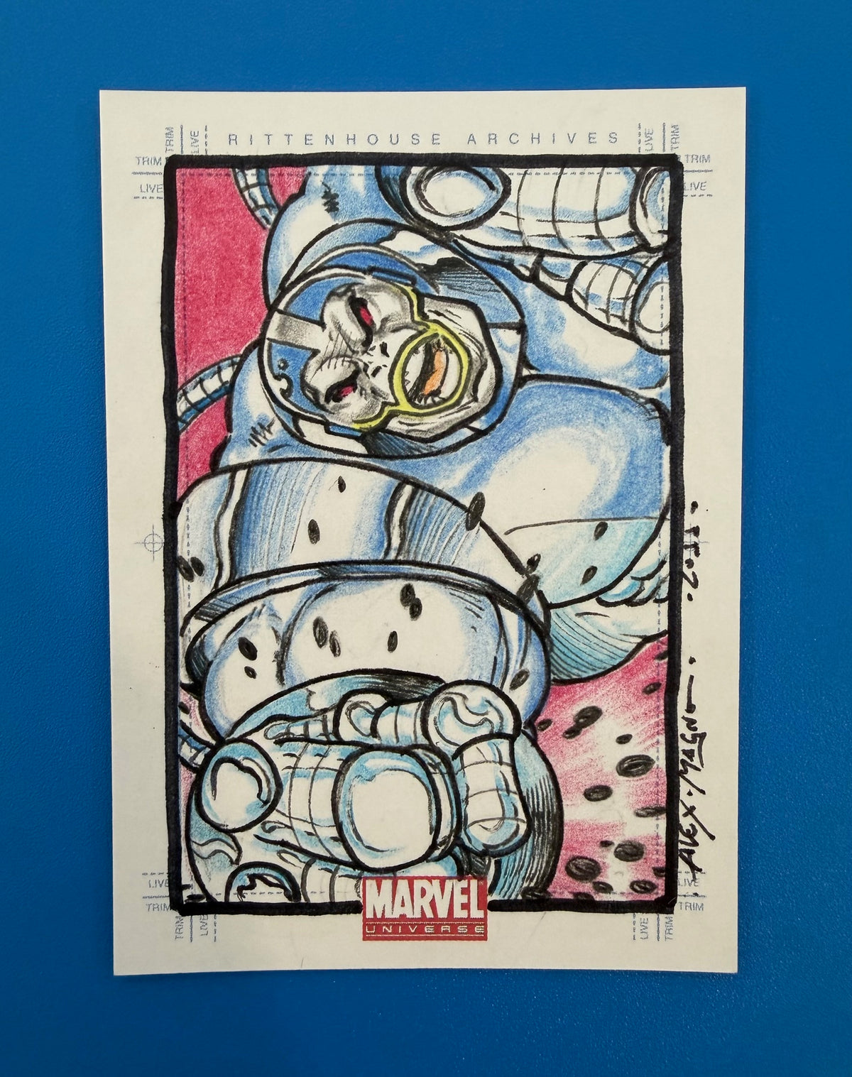 2011 Rittenhouse Marvel Universe SketchaFEX Sketch Card Apocalypse by Alex Magno