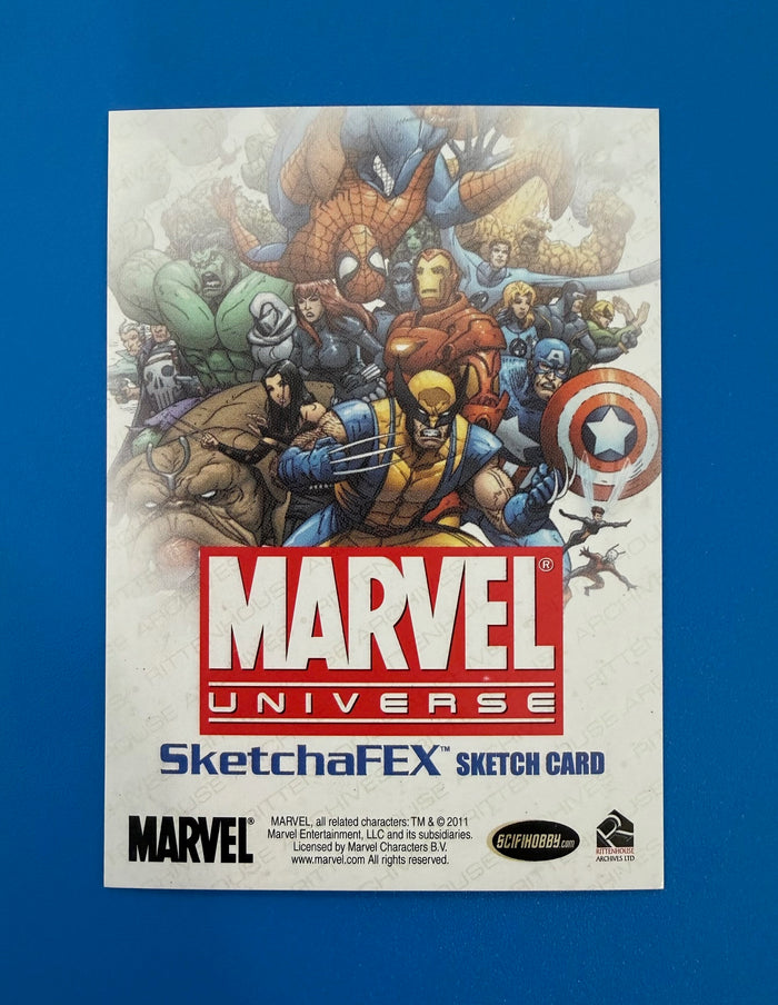 2011 Rittenhouse Marvel Universe SketchaFEX Sketch Card Apocalypse by Alex Magno