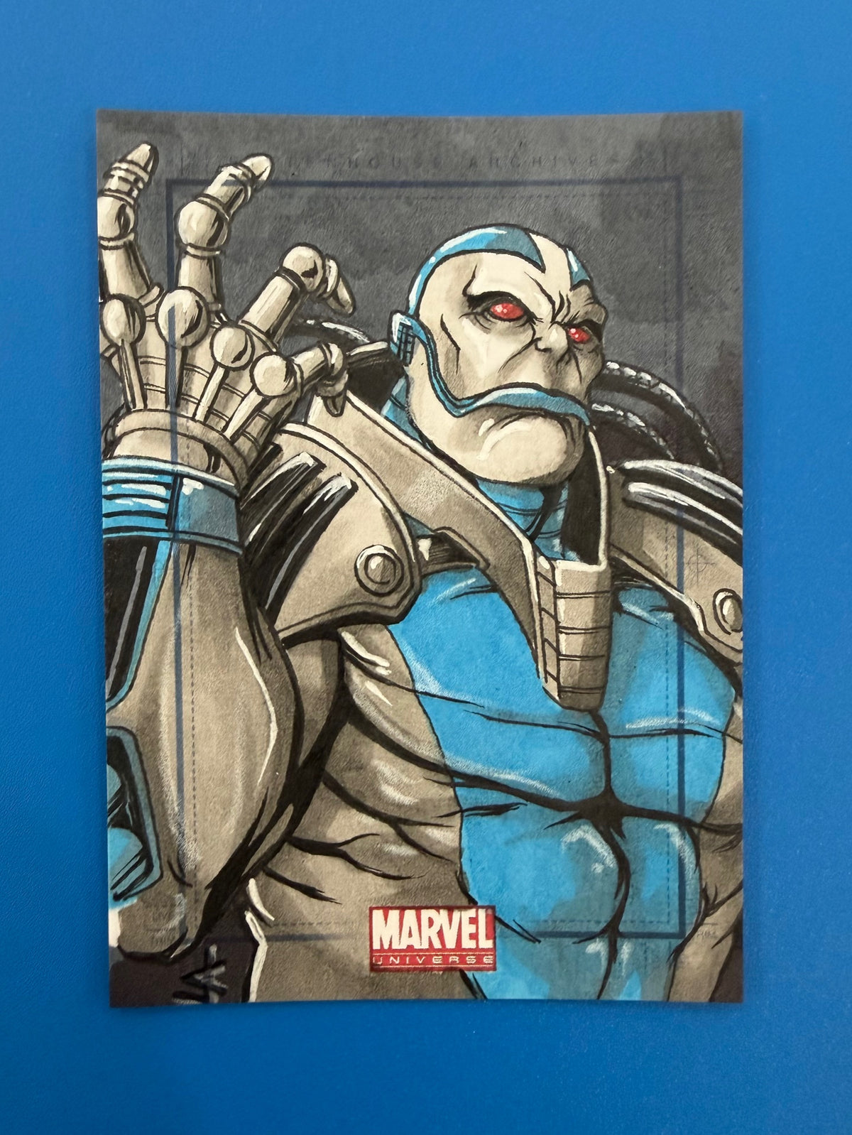 2011 Rittenhouse Marvel Universe SketchaFEX Sketch Card Apocalypse by Jeff Confer