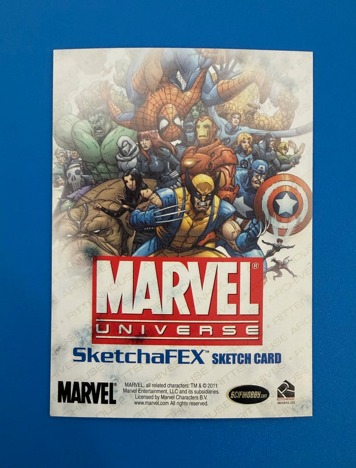 2011 Rittenhouse Marvel Universe SketchaFEX Sketch Card Apocalypse by Jeff Confer