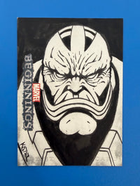2010 Marvel Beginnings Upper Deck Sketch Card of Apocalypse by Frank Kadar