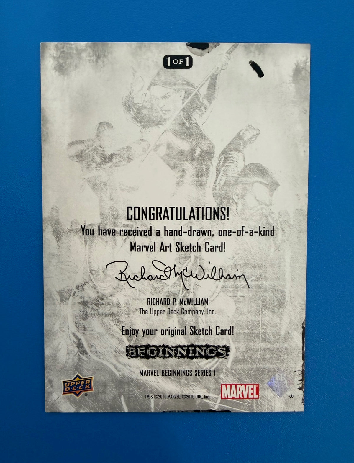 2010 Marvel Beginnings Upper Deck Sketch Card of Apocalypse by Frank Kadar