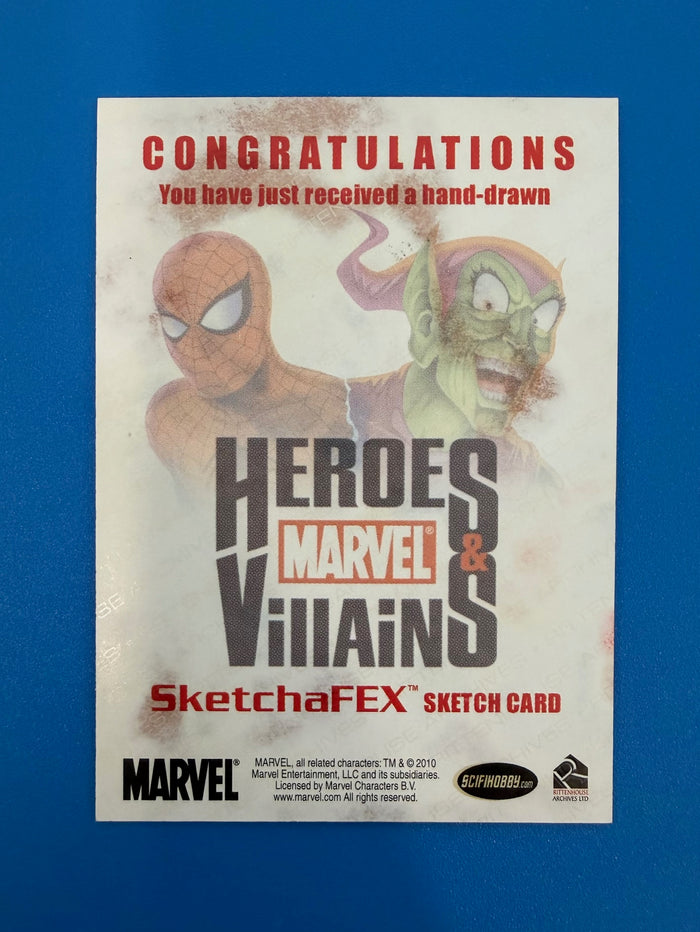 2010 Rittenhouse Marvel Heroes & Villains Artist Sketch Apocalypse Vs Archangel by Richard Cox