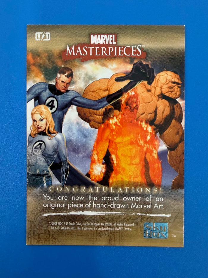 Skybox 2008 Marvel Masterpieces Artist Sketch Card Red Skull by Pop Mahn!