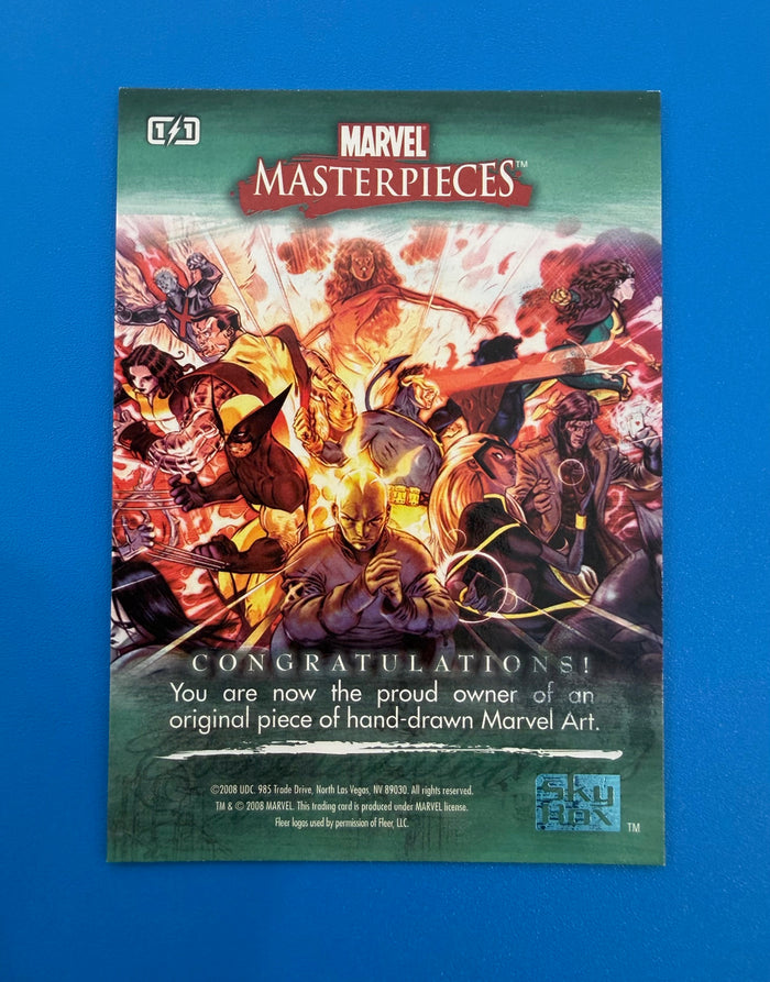 Skybox 2008 Marvel Masterpieces Artist Sketch Card Red Skull by Wesley Gunn