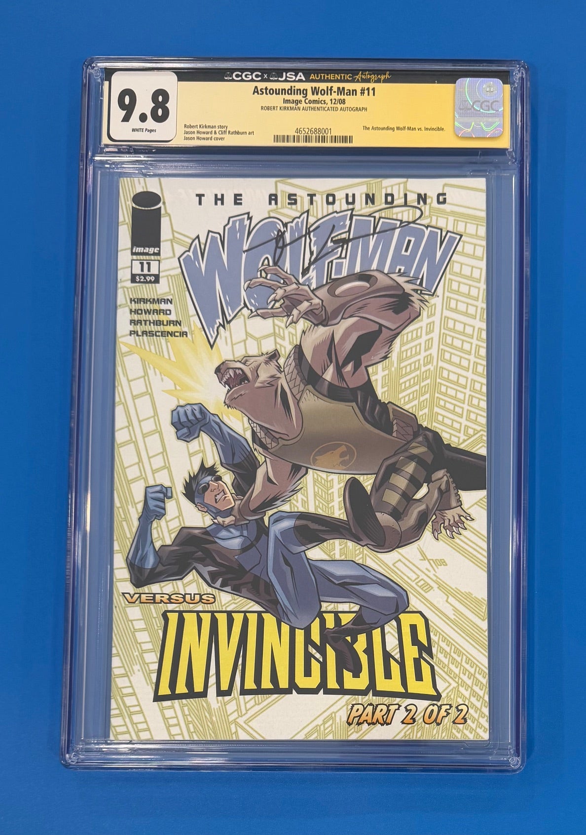 Astounding Wolf-Man #11 CGC 9.8 Signed Robert Kirkman Invincible Appearance 2008