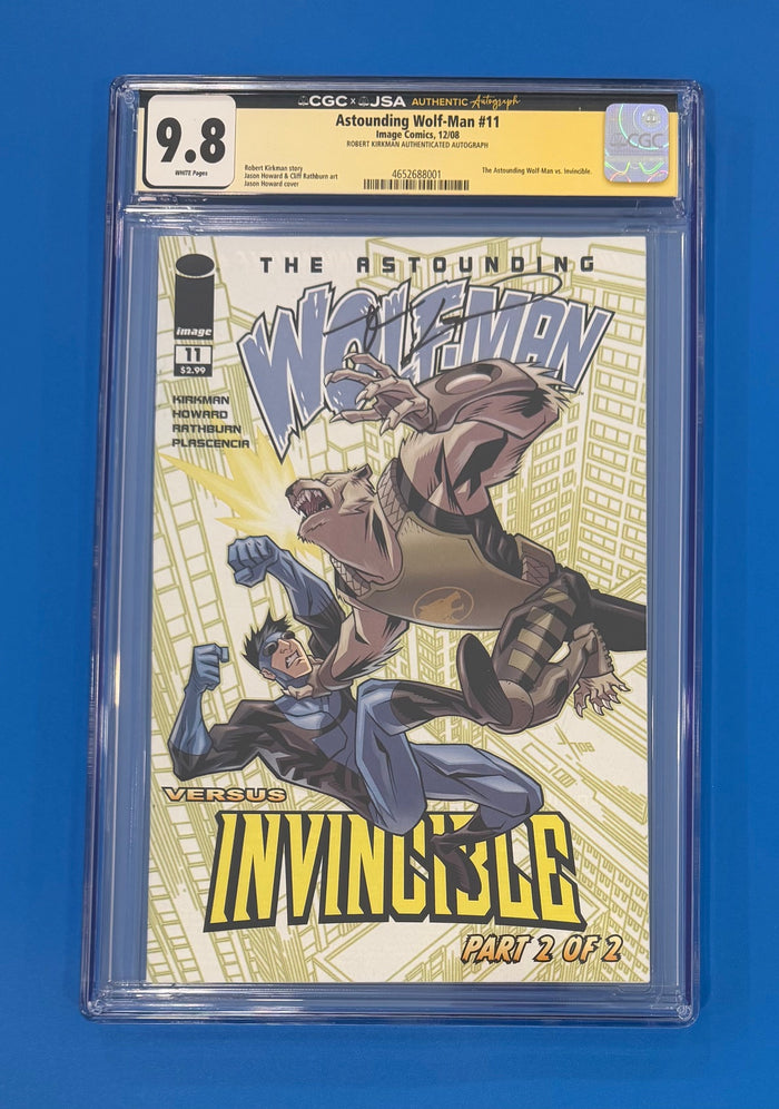 Astounding Wolf-Man #11 CGC 9.8 Signed Robert Kirkman Invincible Appearance 2008
