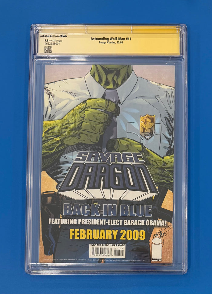 Astounding Wolf-Man #11 CGC 9.8 Signed Robert Kirkman Invincible Appearance 2008