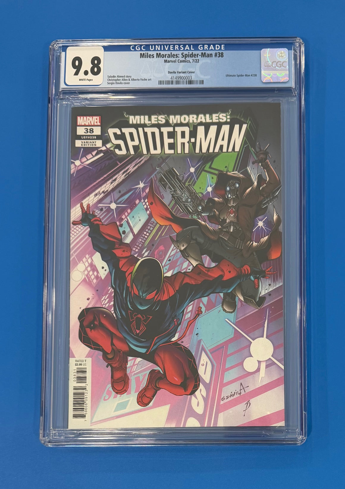Miles Morales: Spider-Man #38 CGC 9.8 Sergio Davila 1:25 Variant Marvel Comics Spider-Smasher