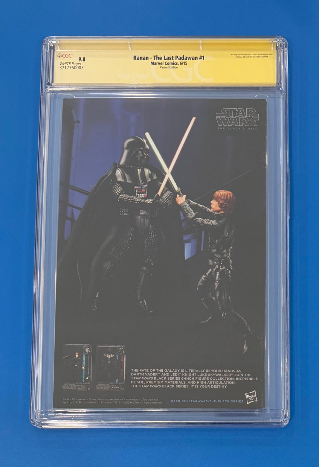 Star Wars Kanan The Last Padawan #1 CGC 9.8 Skottie Young Signed Variant Edition 2015