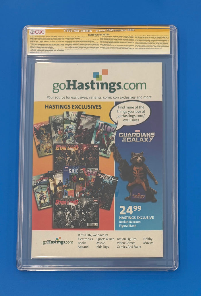 A-Force #1 CGC 9.8 Hastings Signed Variant Shane Davis 1st Singularity