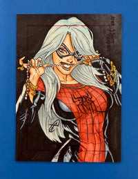 2011 Marvel Dangerous Divas Series 1 Sketch Card by Eli Rutten Black Cat 1/1
