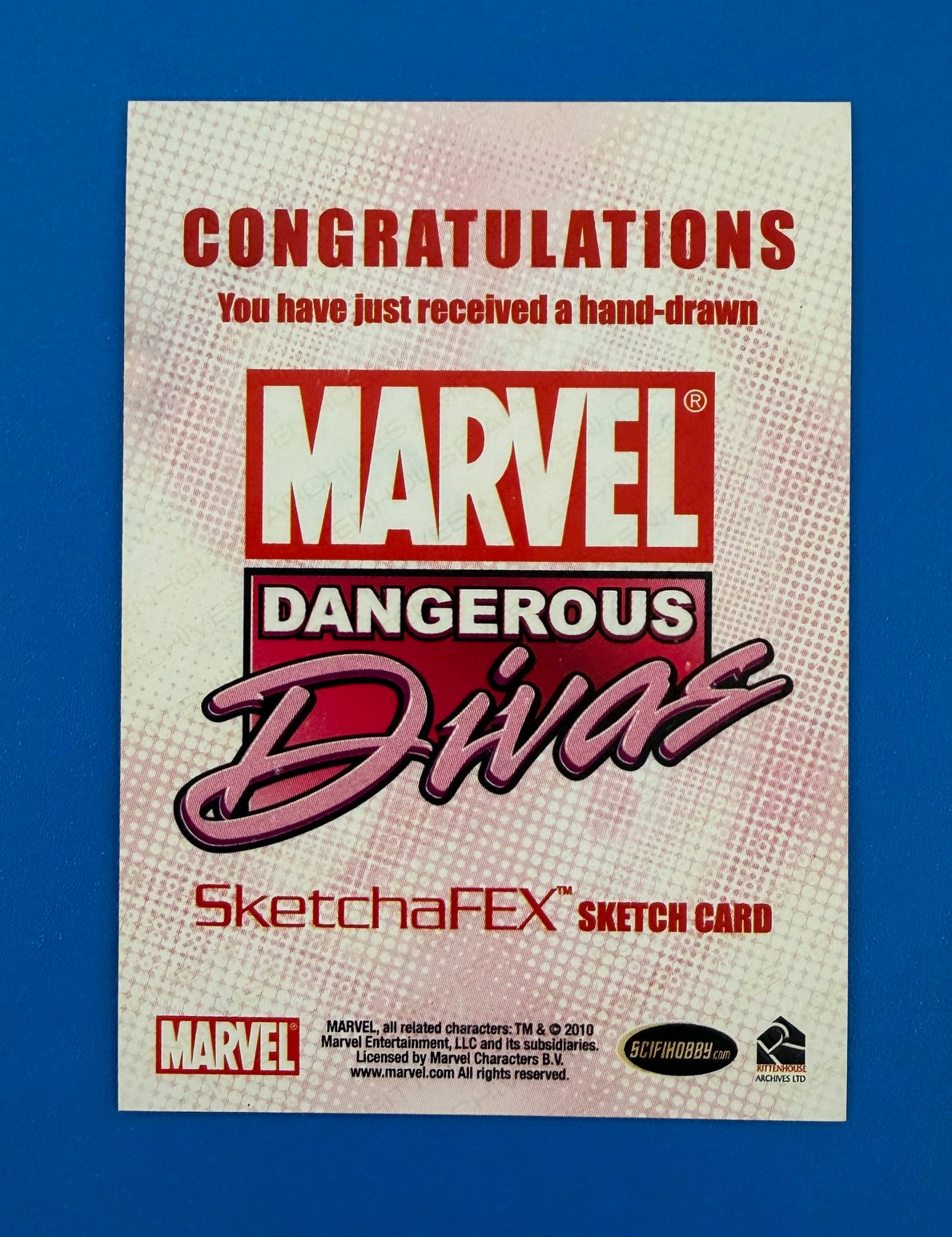 2011 Marvel Dangerous Divas Series 1 Sketch Card by Eli Rutten Black Cat 1/1