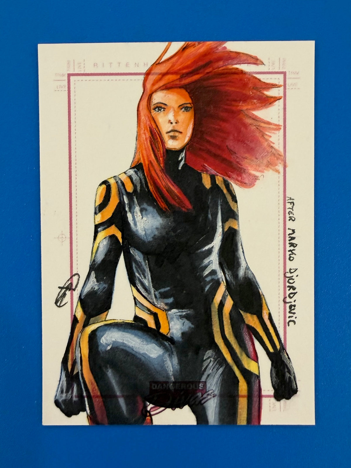 2011 Marvel Dangerous Divas Series 1 Sketch Card by Eli Rutten Hope Summers 1/1