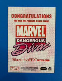 2011 Marvel Dangerous Divas Series 1 Sketch Card by Eli Rutten Hope Summers 1/1