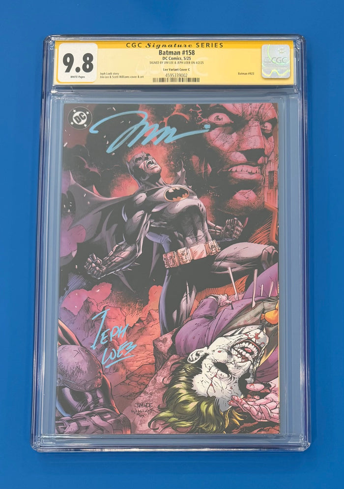 Batman #158 CGC 9.8 Signed 2x by Jim Lee & Jeph Loeb Virgin Variant Hush 1:1000