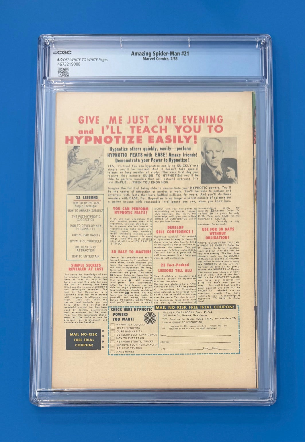 Amazing Spider-Man #21 CGC 6.0 Human Torch & Beetle Appearance 1965 OW/W