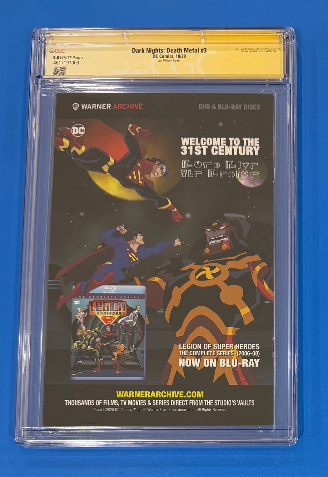 Dark Nights Death Metal #3 Lau Virgin CGC 9.8 Signed Capullo Artgerm Snyder Glapion