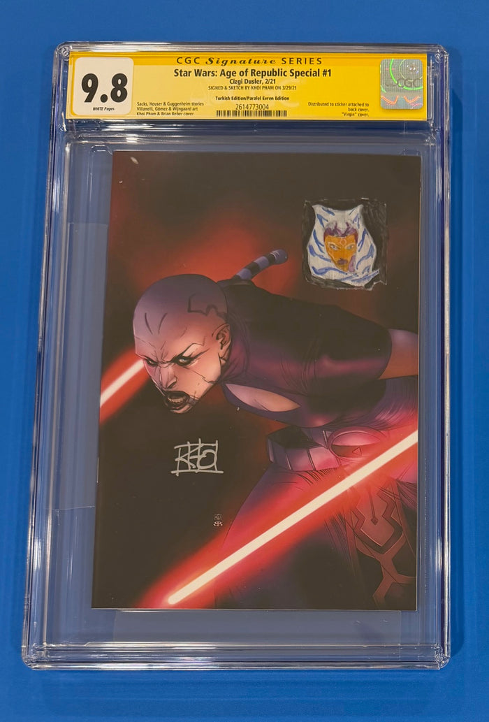 Star Wars Age Of Republic Special #1 Turkish Variant Limited 300 CGC 9.8 Signed Sketch Pham