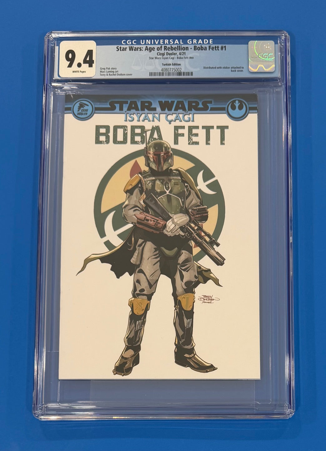 Star Wars Age Of Rebellion Boba Fett #1 CGC 9.4 Turkish Edition Dodson 2021