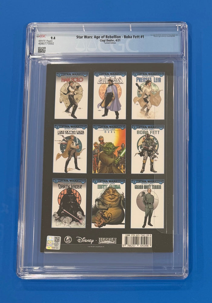 Star Wars Age Of Rebellion Boba Fett #1 CGC 9.4 Turkish Edition Dodson 2021