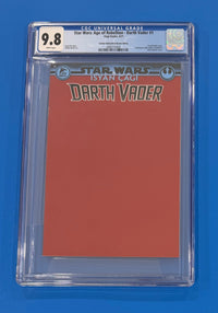Star Wars CGC 9.8 Darth Vader Age Of Rebellion #1 Blank Red Sketch Variant Turkish