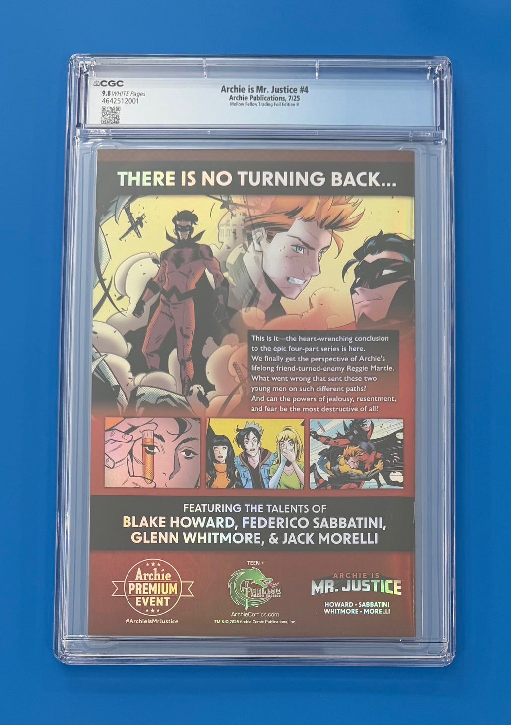 Archie is Mr Justice #4 CGC 9.8 Dan Parent Veronica Elektra Foil Variant 22/25