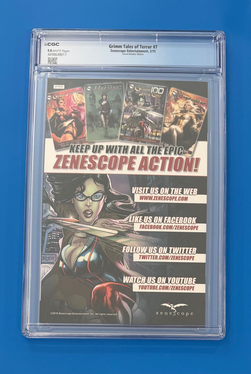 Grimm Fairy Tales of Terror #7 CGC 9.8 Secret Retailer Exclusive Mike Krome 2015