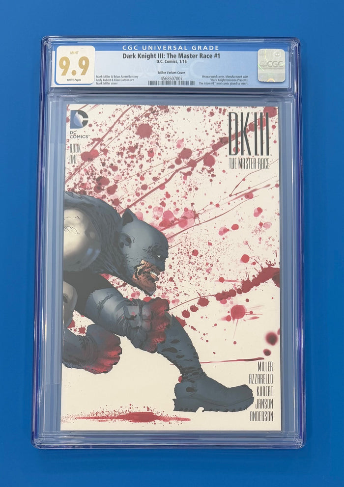 Dark Knight III The Master Race #1 CGC 9.9 Frank Miller 1:100 Variant MINT