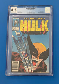 Incredible Hulk #340 CGC 8.5 Newsstand Marvel Wolverine McFarlane 1988