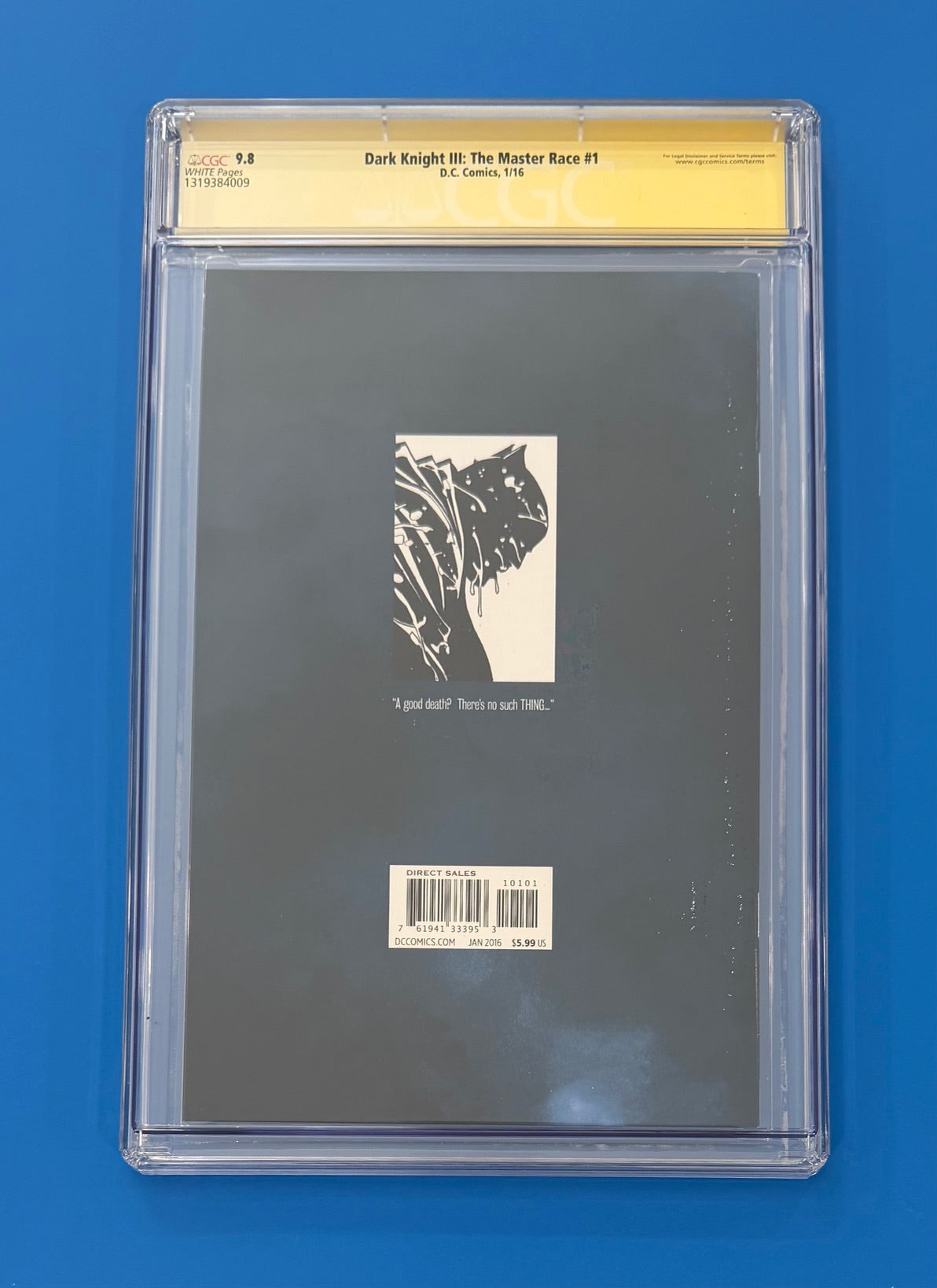 Dark knight III The Master Race #1 Signed X4 CGC 9.8 Miller Kubert Janson Azzarello