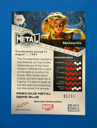 2024 Skybox Marvel Metal Universe Avengers PMG Blue 31/50 Meteorite #23