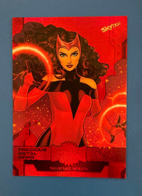 2024 Skybox Marvel Metal Universe Avengers PMG Red 06/100 Scarlet Witch #21