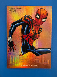 2017 Fleer Ultra Marvel Spider-Man Metal PMG Bronze 35/199 Spider-Girl #MM26